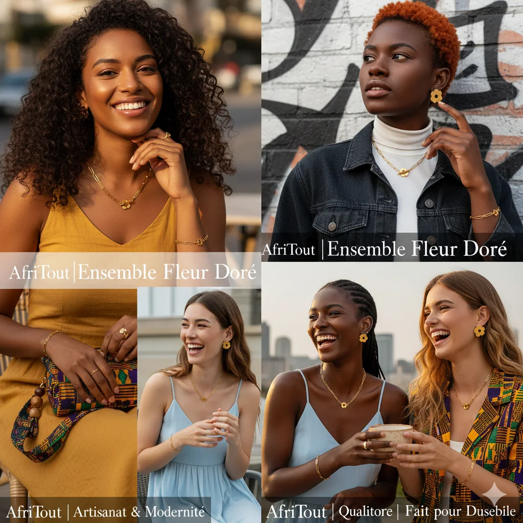 Collier & Boucles d’Oreilles Élégance Dorée – L’accessoire qui illumine chaque look