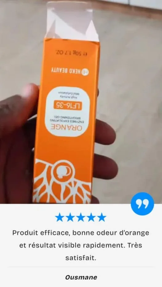 Gel Exfoliant Éclaircissant aux Enzymes d'Orange – LF16-35