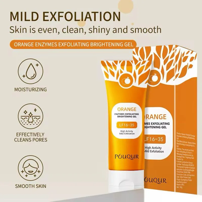 Gel Exfoliant Éclaircissant aux Enzymes d'Orange – LF16-35