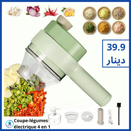 Coupe-légumes électrique 4 en 1