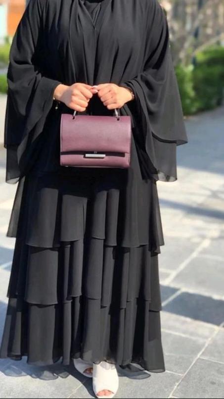 عباية للنساء المسلمات بمقاس فضفاض بلون سادة بتصميم كارديجان طويل ماكسي مفتوح من الامام