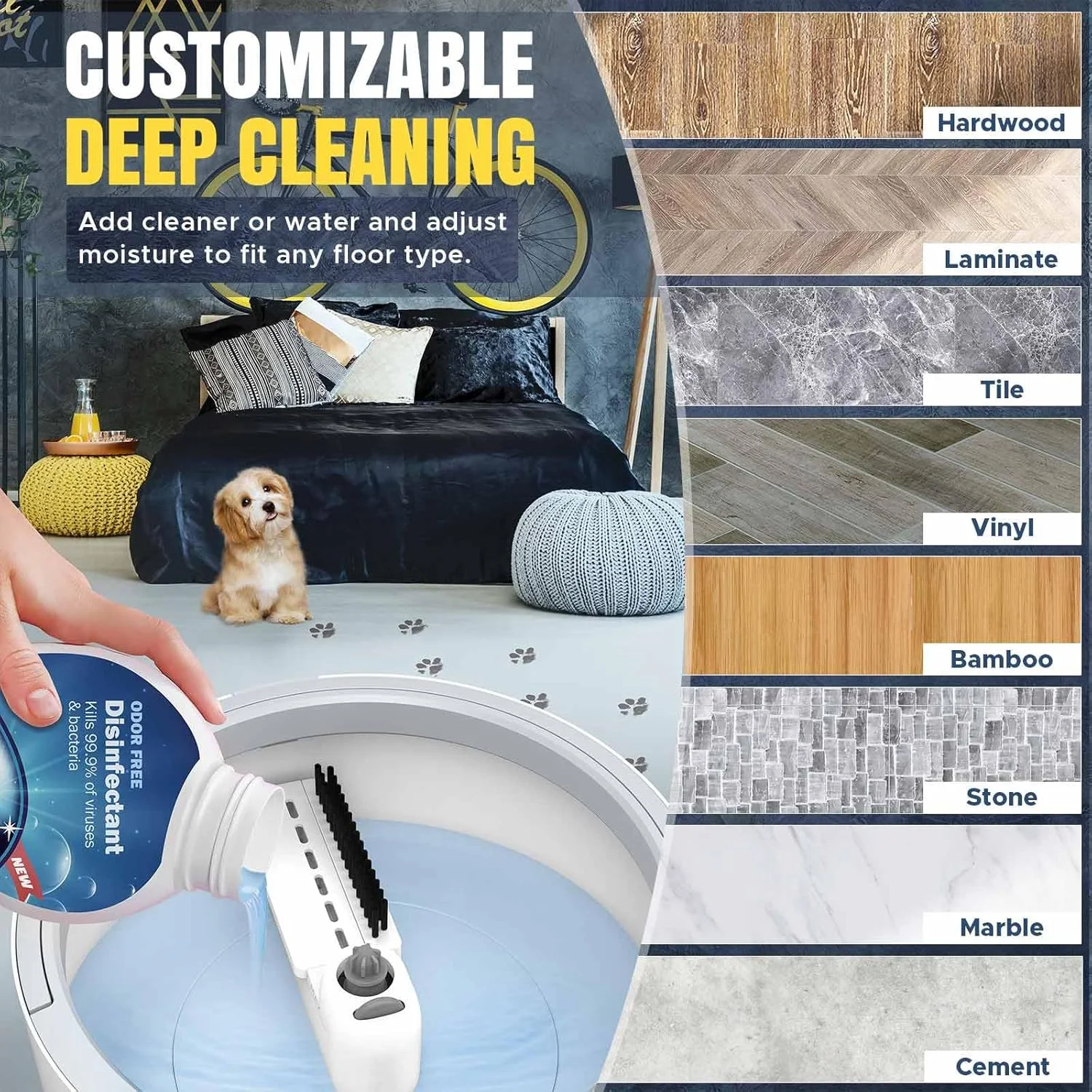 Spin Mop 360°  ممسحة دوارة متعددة الاستعمالات