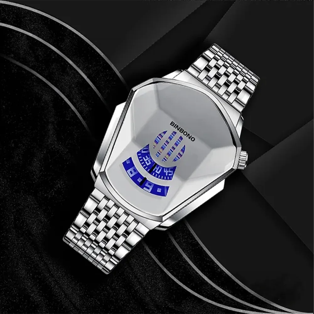 ساعة رجالية بسوار معدن فضي — فخامة تسبقك ⌚️