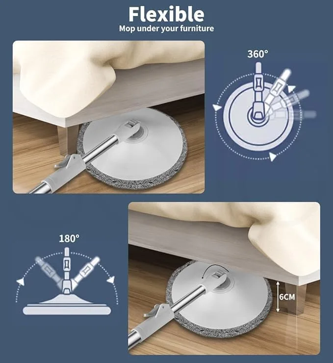 Spin Mop 360°  ممسحة دوارة متعددة الاستعمالات