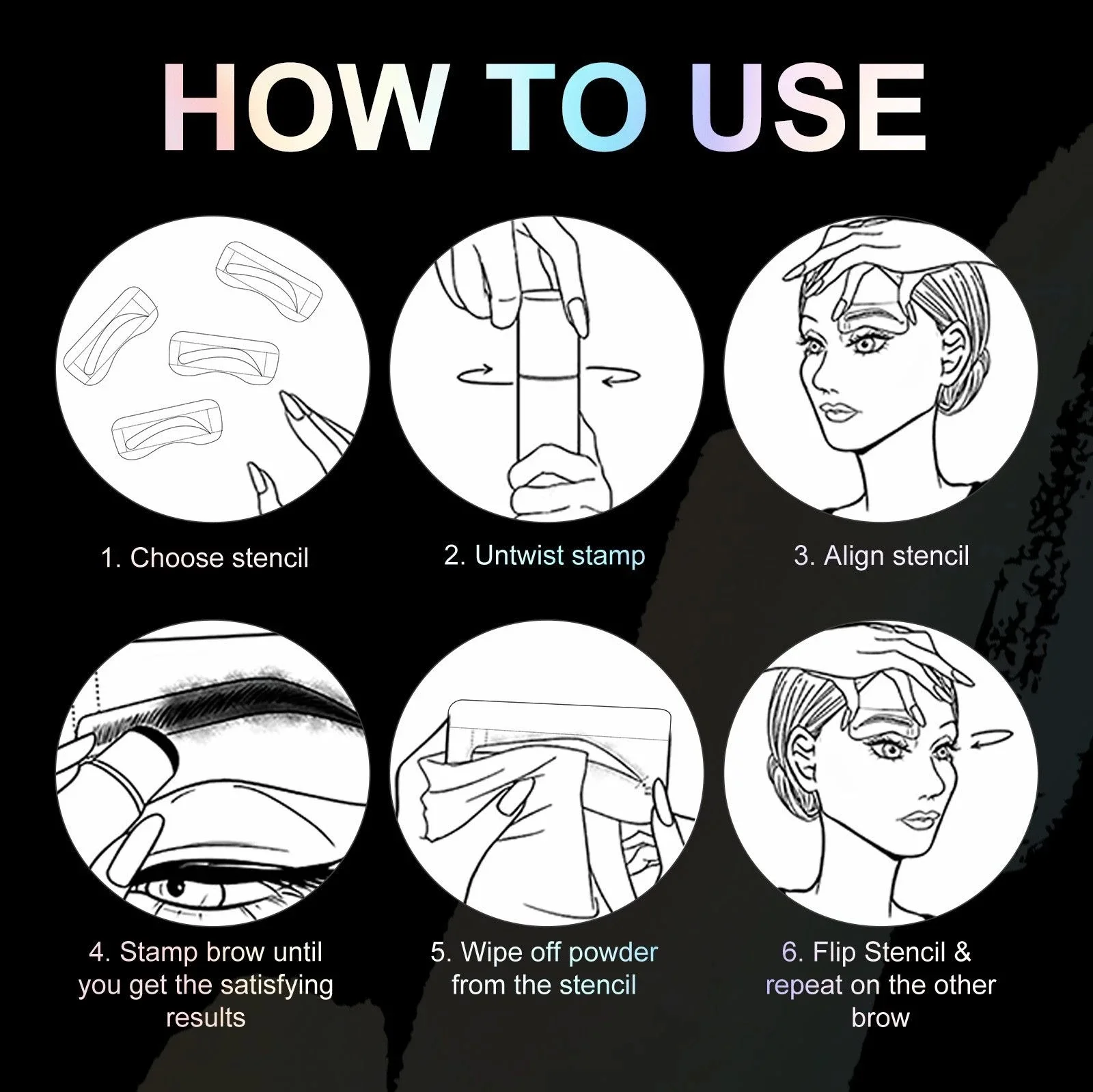 مجموعة تشكيل الحواجب EyeBrow Stamp Shaping Kit