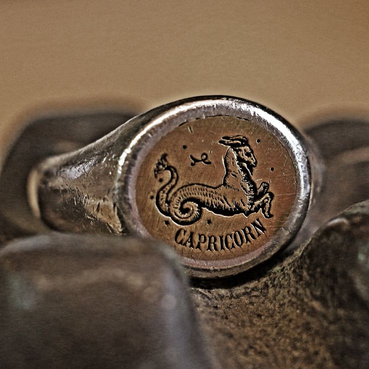 Bague Capricorne en Argent 925 et Cuivre pour Homme – Élégance et Force Astrologique
