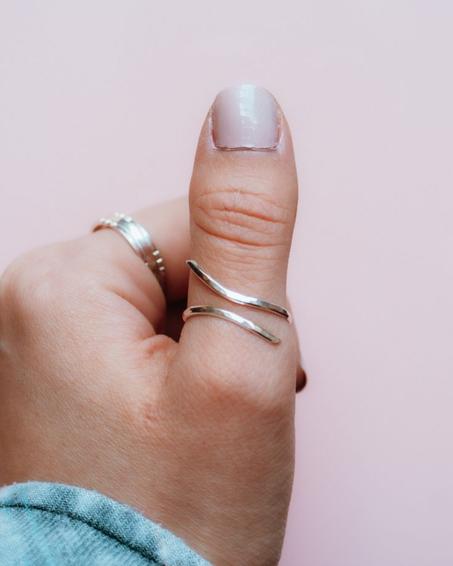 Bague Ouverte en Argent 925 – Élégance Minimaliste ✨