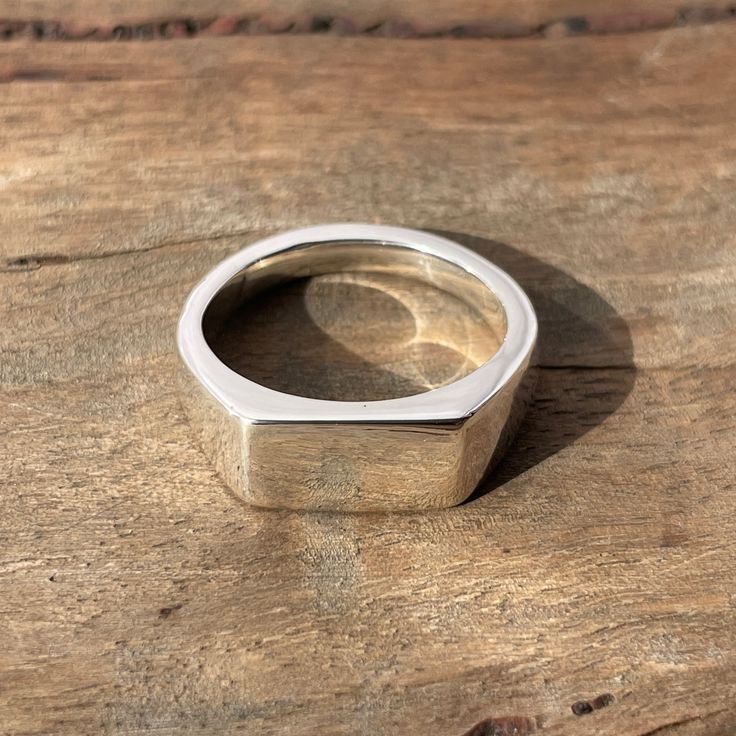 Bague Carrée en Argent 925 – Élégance Minimaliste pour Homme & Femme