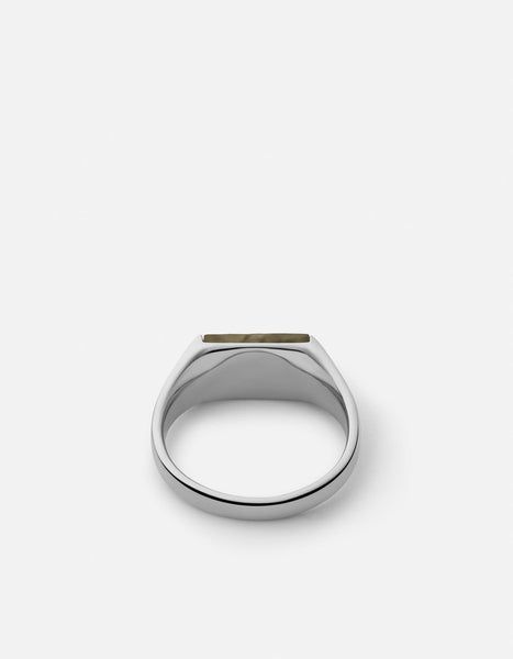 Bague en Argent 925 avec Pierres Vert Royal – Élégance & Prestige Masculin