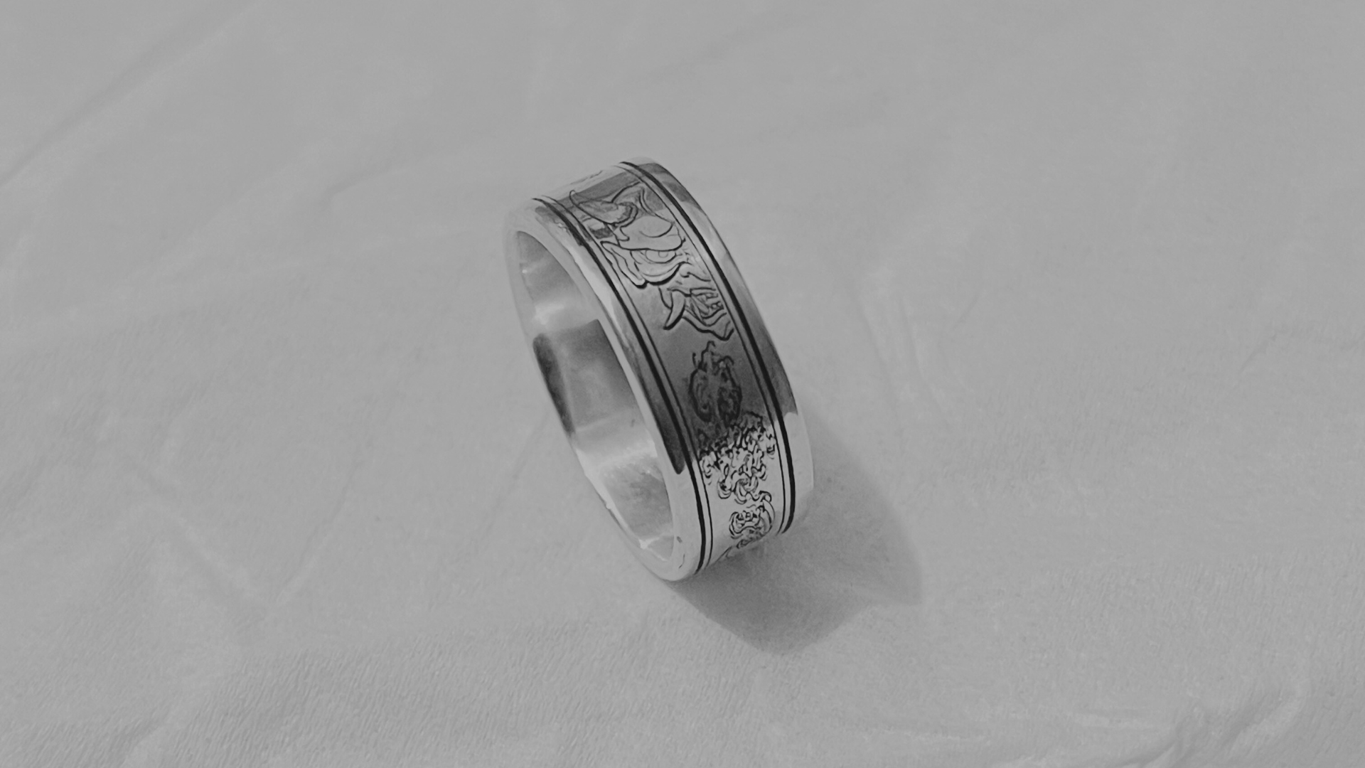 Bague en Argent 925 Gravée – Esprit Oni & Force Intemporelle