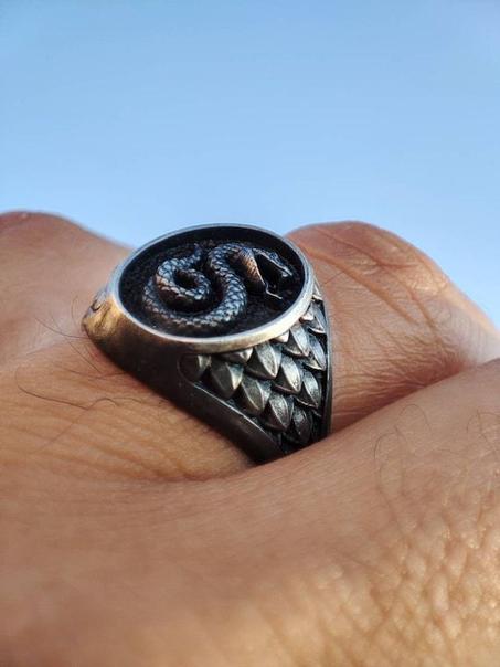 Bague Serpent en Argent 925 Pur – Un Bijou de Puissance et de Raffinement
