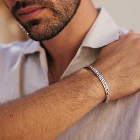 Bracelet Traditionnel en Argent 925 – Simplicité & Élégance Masculine