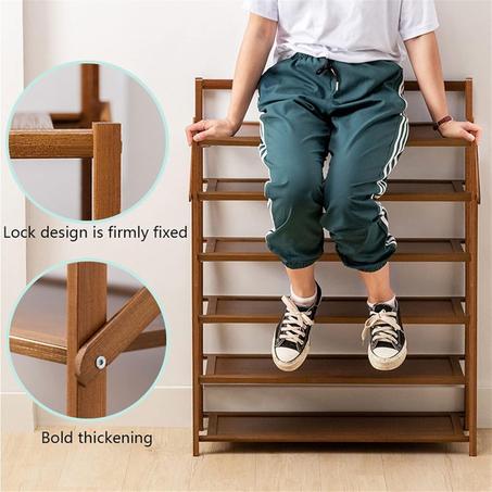 رف أحذية خشبي قابل للطي – حل أنيق وعملي لتنظيم أحذيتك