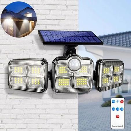 مصباح حائط LED مزود بلوحة شمسية ومستشعر حركة