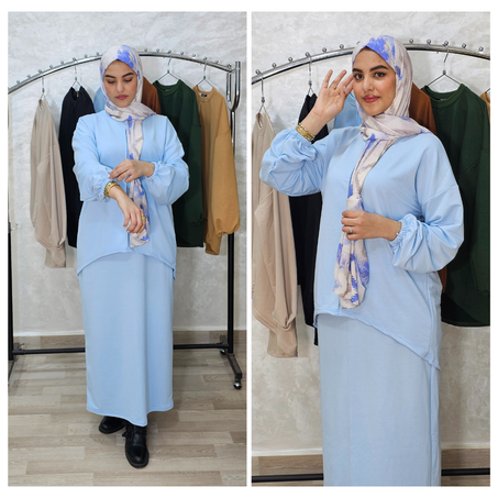 اونسومبل 2 بياس كلاس وأناقة فـ نفس الوقت، مصمم يعطيك الدفء والراحة ديالك طول النهار