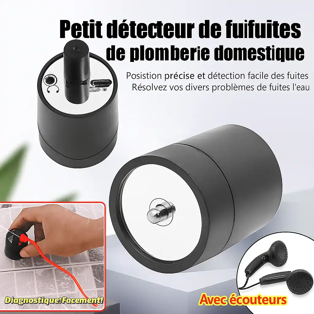 Détecteur de Fuite d'Eau Professionnel avec Casque