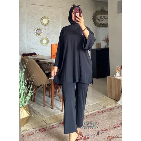 Burkini 4 pc Pantalon Tunique Bonnet Hijab