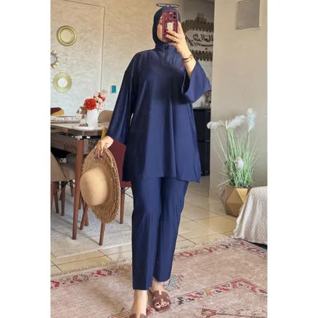 Burkini 4 pc Pantalon Tunique Bonnet Hijab