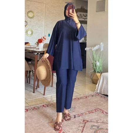 Burkini 4 pc Pantalon Tunique Bonnet Hijab