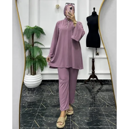 Burkini 4 pc Pantalon Tunique Bonnet Hijab