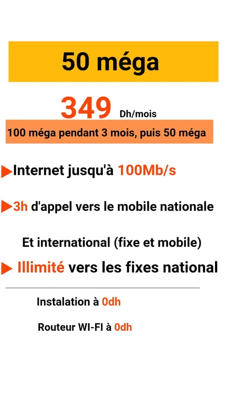 LA FIBRE D'OPTIQUE ORANGE