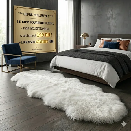 tapis fourrure 170/53 + LA LIVRAISON GRATUITE