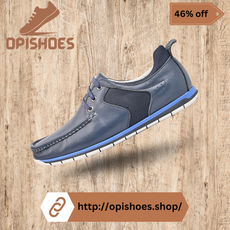 Mocassins hommes en cuir Bleu – YR51