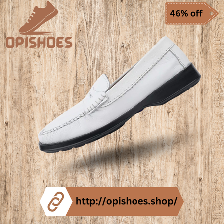 Mocassin Luxe en cuir Blanc – YR79