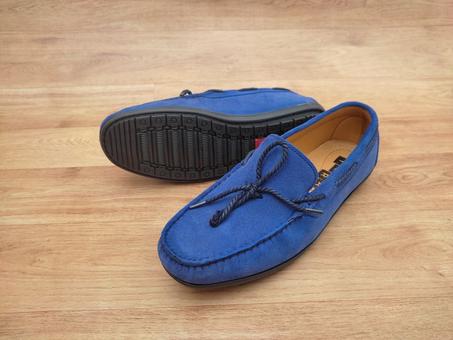 Mocassin BLUE en daim réf 103