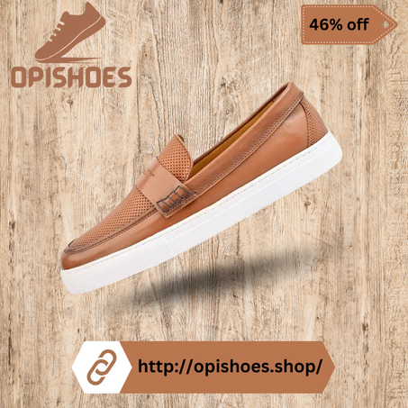 Basket mocassin en cuir gold – YR74