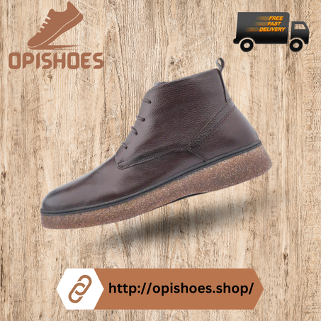 Bottine homme cuir grainé marron – YR116