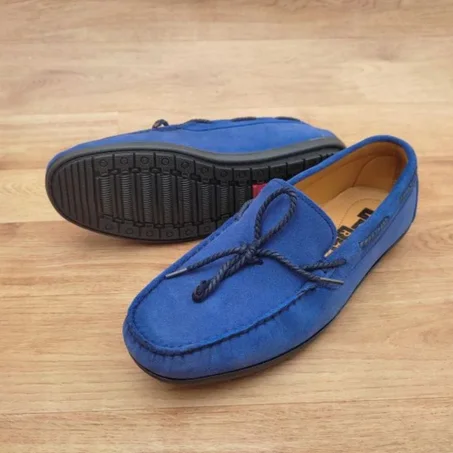 Mocassin BLUE en daim réf 103
