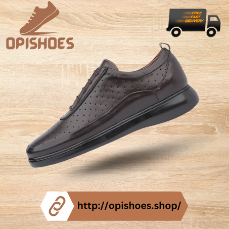 Espadrilles homme  en cuir marron – YR110