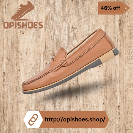 Mocassin homme en cuir gold – YR75