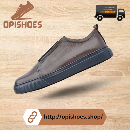 Basket homme S-EVA en cuir marron – YR98