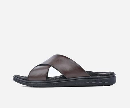 sandales homme cuir marron  – sanda03