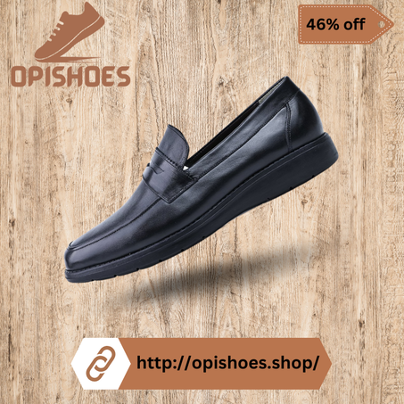 Classique mocassin en cuir noir – YR49