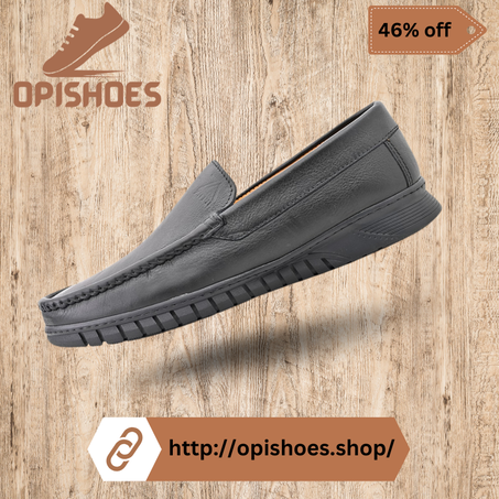 Mocassin En Cuir Noir – YR24