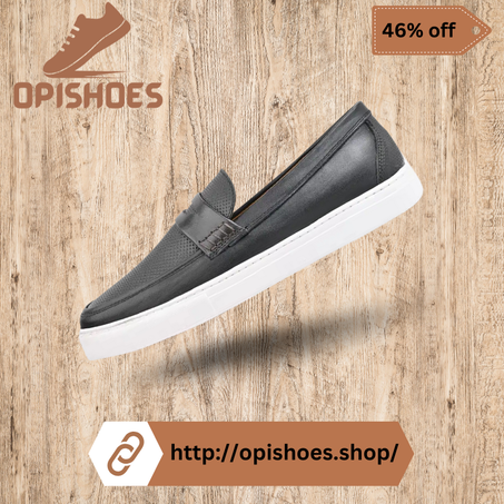 Basket mocassin en cuir noir – YR74