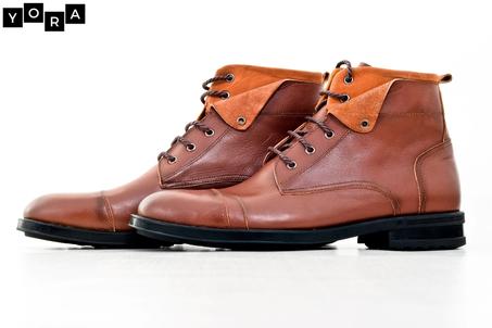 Bottine en cuir taba réf 400