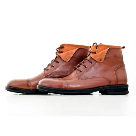 Bottine en cuir taba réf 400