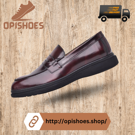 Chaussures homme luxe démasquable bordeau - YR 146