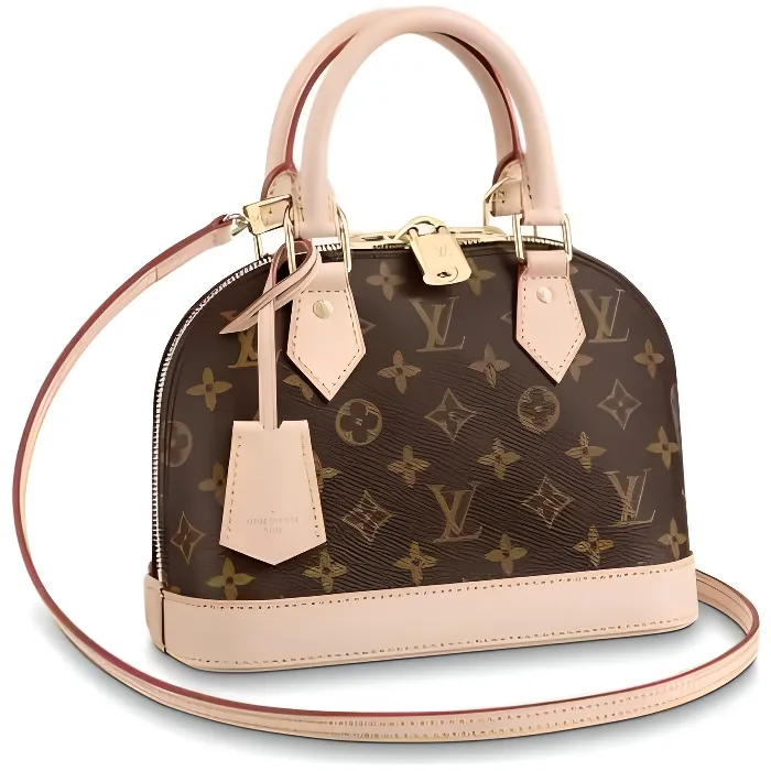 Sac Bandoulière Alma BB Louis Vuitton Toile enduite Monogramme Marron
