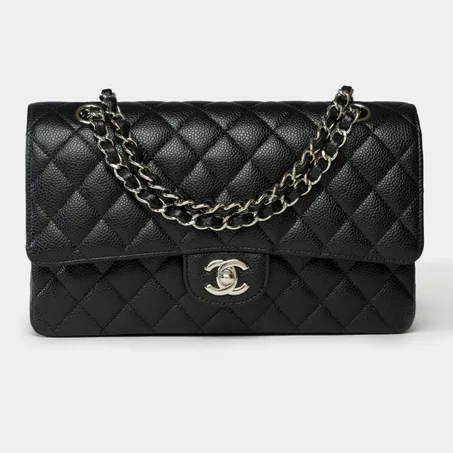 Sac CHANEL  Caviar/ Classique en Cuir Noir
