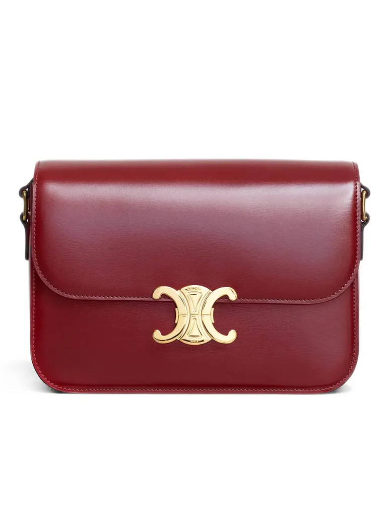 Sac à bandoulière Triomphe moyen Burgundy