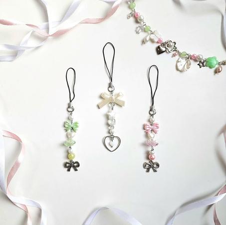 Lotus flower/Bow phone charm