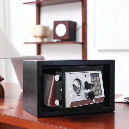 خزانة إلكترونية ذكية مع 2 مفاتيح  و 4 بطاريات مجانا