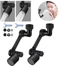1080°Rotating Splash Filter Faucet, Black
