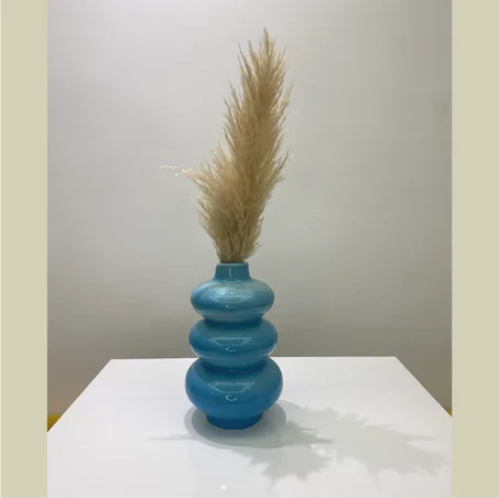 Vase Décoratif Rétro Blanc Circulaire, Pot de Fleurs d'Art Nordique, Planteur Cylindrique en céramique pour la Décoration Maison, Fête, Cadeau de Pendaison de Crémaillère, Centre de Table