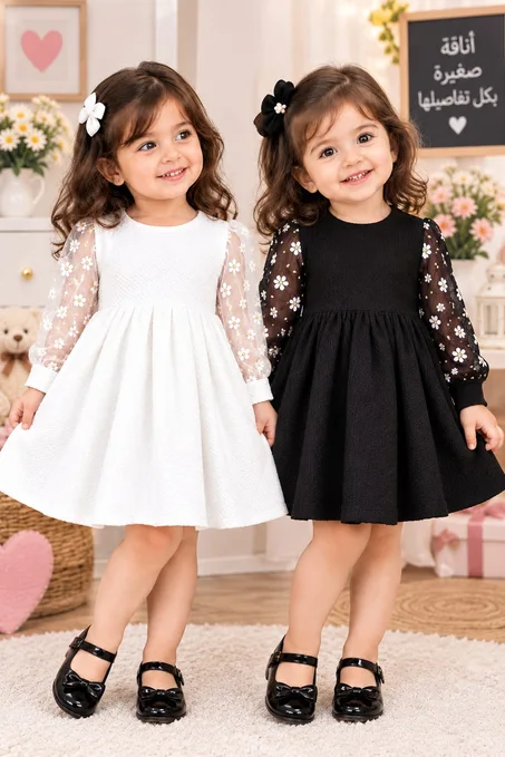 فستان أنيق للبنات يجمع بين البساطة والفخامة ✨